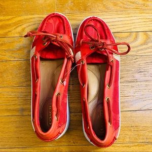 Size 8.5 | Coach Rainey Canvas Logo Boat Shoes